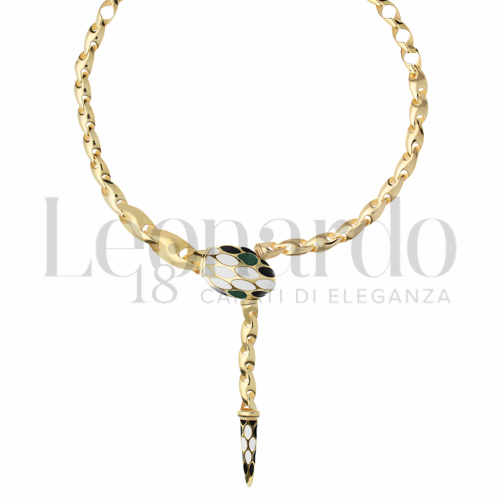 Forma o finitura Lucida con Smalto Nero, Bianco e Verde in Oro Giallo da 26,1gr.