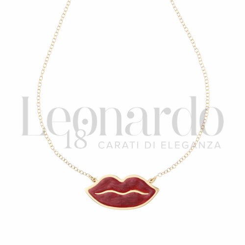 Forma o finitura Lucida con Smalto Rosso Perlato in Oro Giallo da 2,9gr.