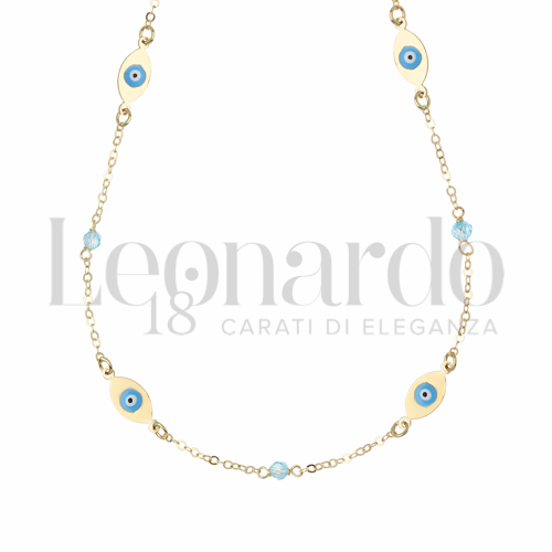 Forma o finitura Ovale con Pietra sintetica e smalto in Oro Giallo da 2,8gr.