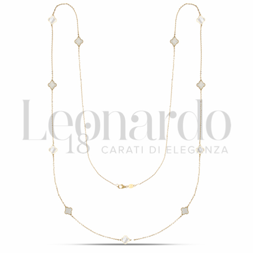 Finitura o forma Quadrifoglio con Madreperla in Oro Giallo da 4,6gr.