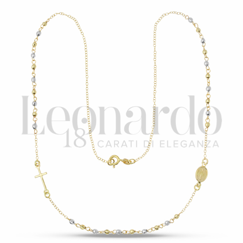 Collane Rosario girocollo ammagliato in Oro 18 Carati Lunghezza: 45 cm Diametro sfere: 2,50 mm Finitura o colore: Sfaccettata 3,9g