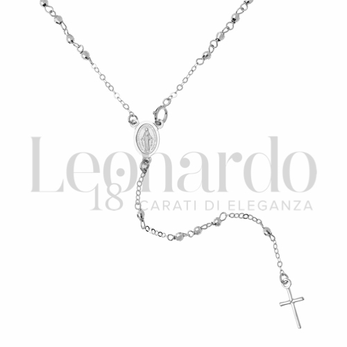 Collane Rosario pendente ammagliato in Oro 18 Carati Lunghezza: 45 cm Diametro sfere: 2,50 mm Finitura o colore: Sfaccettata 6,9g