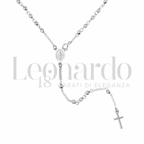 Collane Rosario pendente ammagliato in Oro 18 Carati Lunghezza: 45 cm Diametro sfere: 3 mm Finitura o colore: Sfaccettata 6,5g