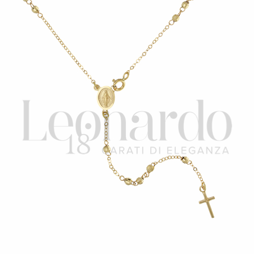 Collane Rosario pendente ammagliato in Oro 18 Carati Lunghezza: 45 cm Diametro sfere: 3 mm Finitura o colore: Sfaccettata 6,3g