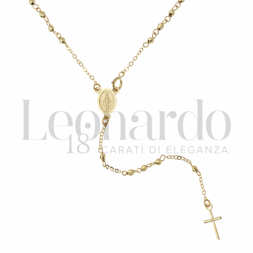Collane Rosario pendente ammagliato in Oro 18 Carati Lunghezza: 50 cm Diametro sfere: 2,50 mm Finitura o colore: Sfaccettata 5,8g