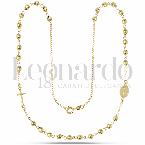 Collane Rosario girocollo ammagliato in Oro 18 Carati Lunghezza: 45 cm Diametro sfere: 4 mm Finitura o colore: Lucida 5,7g