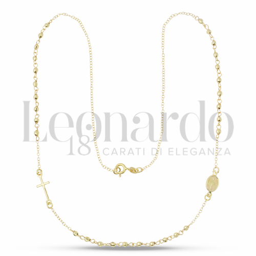 Collane Rosario girocollo ammagliato in Oro 18 Carati Lunghezza: 50 cm Diametro sfere: 2,50 mm Finitura o colore: Sfaccettata 4,3g