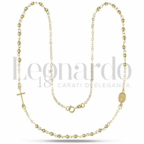 Collane Rosario girocollo ammagliato in Oro 18 Carati Lunghezza: 50 cm Diametro sfere: 3 mm Finitura o colore: Lucida 4,3g