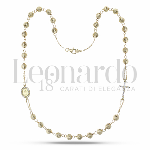 6 mm Diametro sfere con Zircone bianco in Oro Giallo da 12gr.