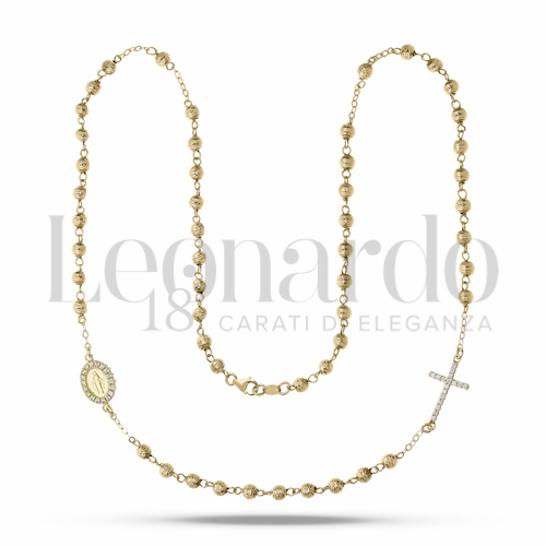 4 mm Diametro sfere con Zircone bianco in Oro Giallo da 10gr.