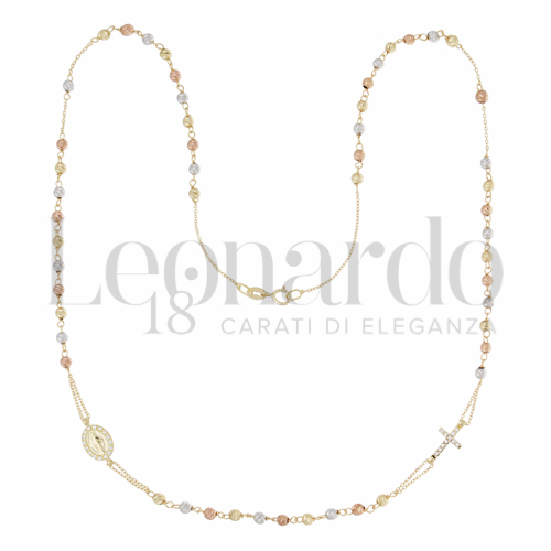 3 mm Diametro sfere con Zircone bianco in Oro Giallo, Oro Bianco e Oro Rosa da 6,1gr.