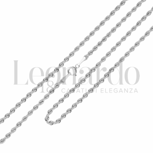 Collane Corda Laser in Oro 18 Carati Lunghezza: 40 cm Filo o misura: 35 1,8g