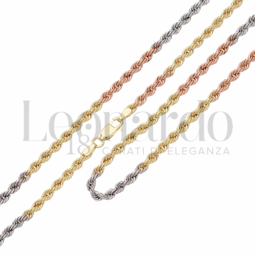 Filo 60 in Oro Giallo, Oro Bianco e Oro Rosa da 7,8gr.
