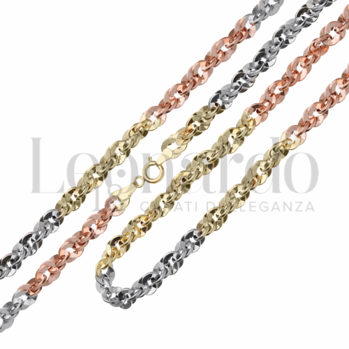 Filo 100 in Oro Giallo, Oro Bianco e Oro Rosa da 11,5gr.