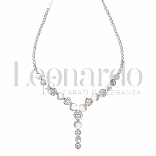 50 cm con Zircone bianco in Oro Bianco da 15,7gr.