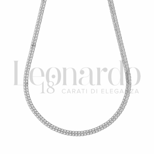 45 cm con Zircone bianco in Oro Bianco da 10,7gr.