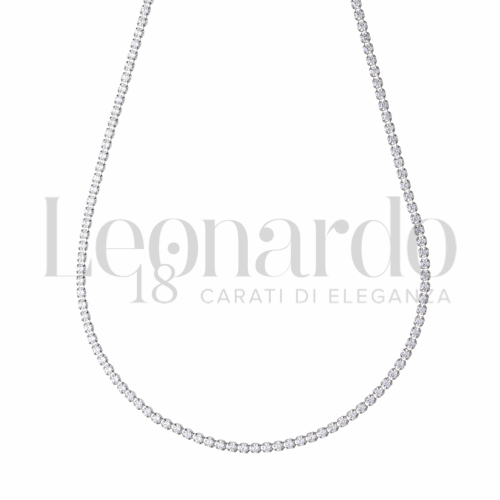 45 cm con Zircone bianco in Oro Bianco da 5,2gr.