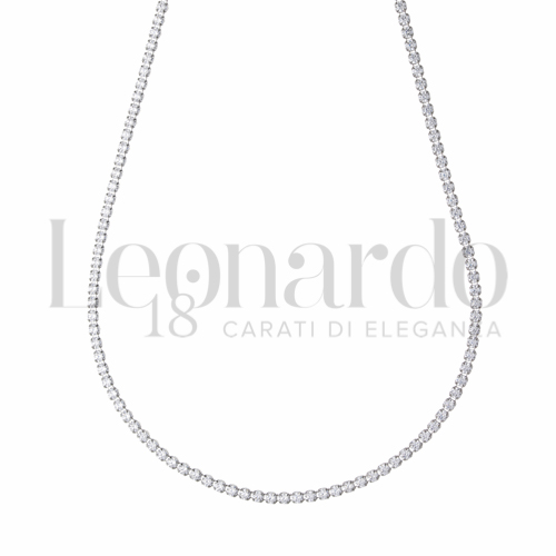 45 cm con Zircone bianco in Oro Bianco da 5,7gr.