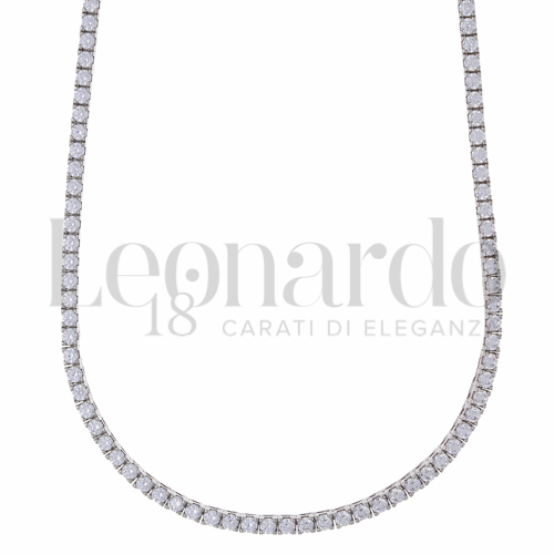 45 cm con Zircone bianco in Oro Bianco da 18,5gr.