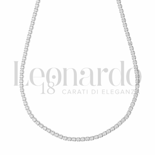 Collane Collana Tennis Modello Stampato da Donna in Oro 18 Carati Pietra o modello: 2,75 mm Lunghezza: 50 cm Chiusura: Moschettone 10,3g