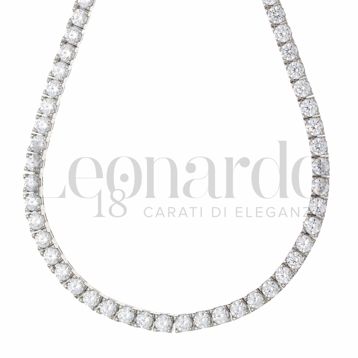 45 cm con Zircone bianco in Oro Bianco da 25,9gr.