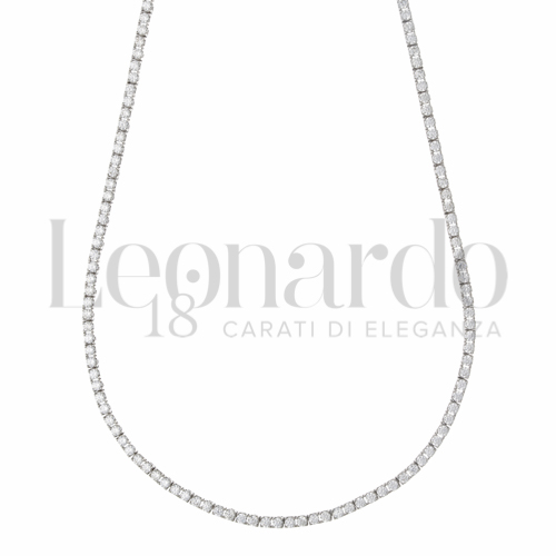 45 cm con Zircone bianco in Oro Bianco da 11,8gr.