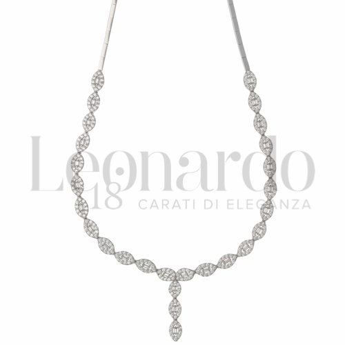 45 cm con Zircone bianco in Oro Bianco da 11,2gr.