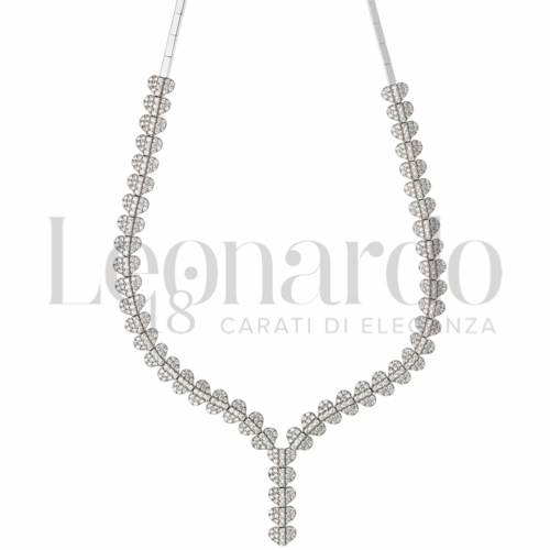 45 cm con Zircone bianco in Oro Bianco da 15,1gr.