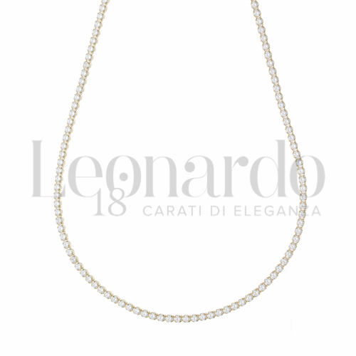 45 cm con Zircone bianco in Oro Giallo da 5gr.