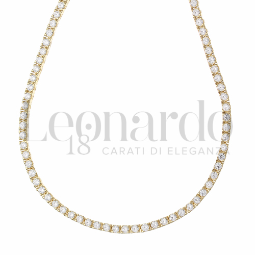 50 cm con Zircone bianco in Oro Giallo da 18,9gr.