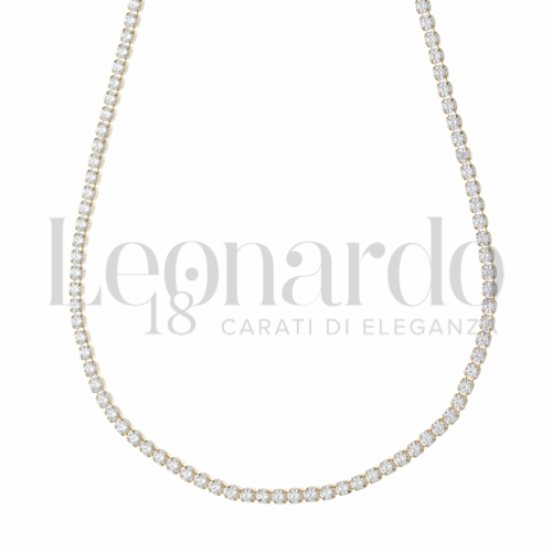 45 cm con Zircone bianco in Oro Giallo da 10,8gr.
