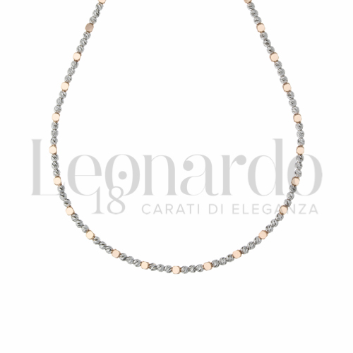 50 cm in Oro Rosa e Oro Bianco da 9,4gr.