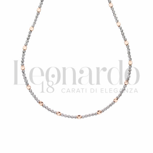 45 cm in Oro Rosa e Oro Bianco da 9gr.