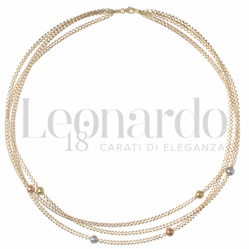 Moschettone a Pera in Oro Giallo, Oro Bianco e Oro Rosa da 5,5gr.