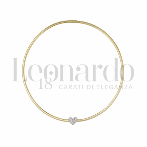 Modello elastico con Zircone bianco in Oro Giallo e Oro Bianco da 4,9gr.