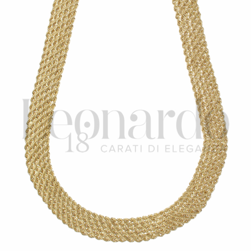 45 cm con Zircone bianco in Oro Giallo da 22,6gr.