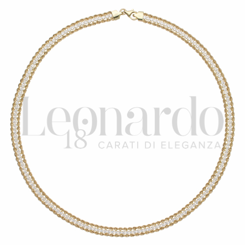 45 cm con Zircone bianco in Oro Giallo da 15,3gr.