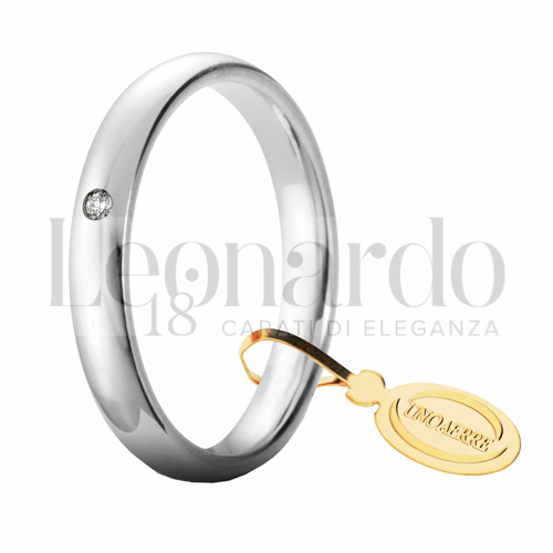 modello da 3,5 mm in Oro Bianco con Diamante