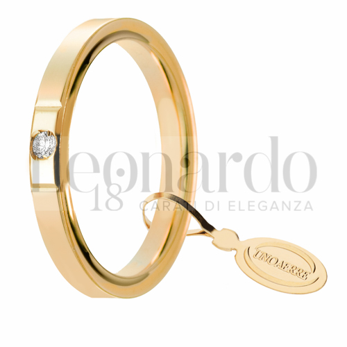 modello da 2,50 mm in Oro Giallo con Diamante