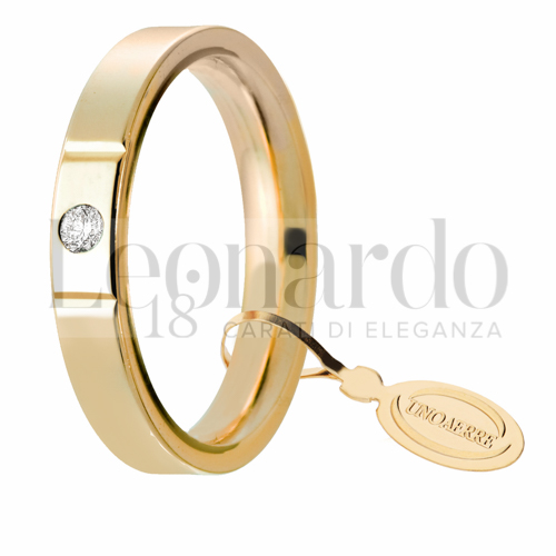 modello da 3,50 mm in Oro Giallo con Diamante