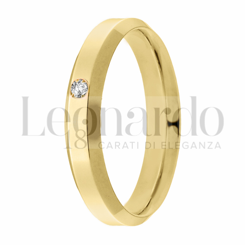 modello Classico in Oro Giallo con Diamante
