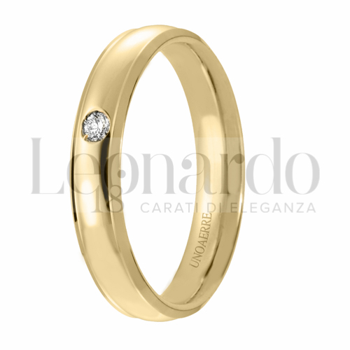 modello Classico in Oro Giallo con Diamante