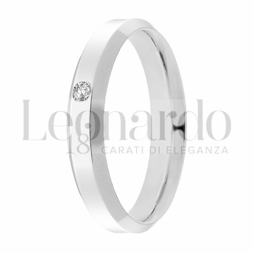 modello Classico in Oro Bianco con Diamante