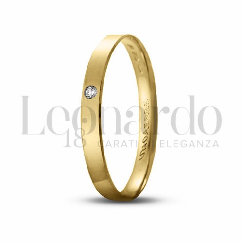 N° 7 Misura con Diamante in Oro Giallo da 2gr.