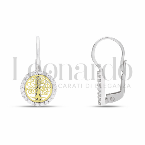 Misura o forma 1° Misura con Zircone bianco in Oro Giallo e Oro Bianco da 2,7gr.