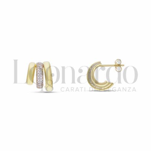 con Zircone bianco in Oro Giallo e Oro Bianco da 4,9gr.