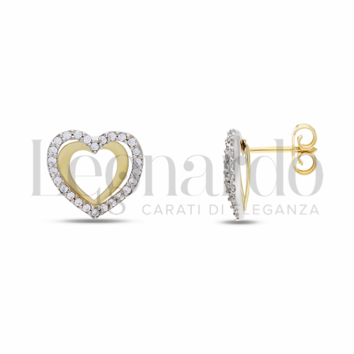 Misura o forma 2° Misura con Zircone bianco in Oro Giallo e Oro Bianco da 2,2gr.
