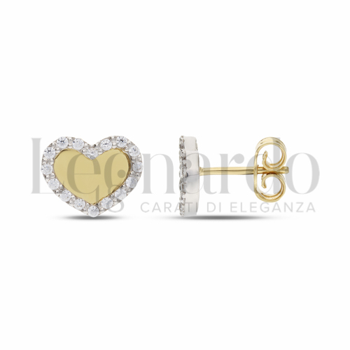 Misura o forma 2° Misura con Zircone bianco in Oro Giallo e Oro Bianco da 2,3gr.