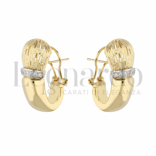 con Zircone bianco in Oro Giallo e Oro Bianco da 7gr.