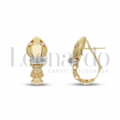 con Zircone bianco in Oro Giallo e Oro Bianco da 6,5gr.